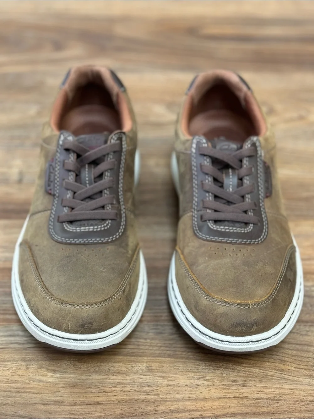 Clarks Collection Ultimate Comfort Brown Nubuck Leather Lace-Up Casual Men’s 8.5